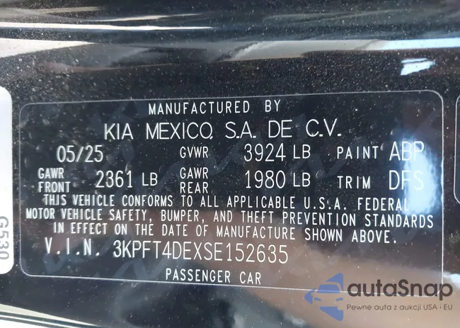 3KPFT4DEXSE152635: 43249370