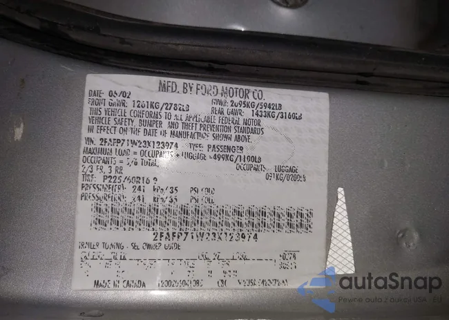 2FAFP71W23X123974: 43249372