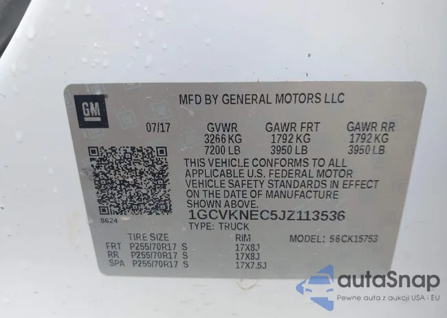 1GCVKNEC5JZ113536: 43248569