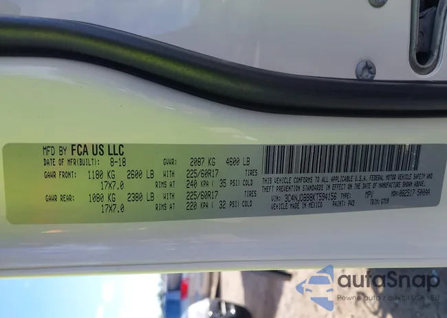 3C4NJDBB8KT594156: 43248605