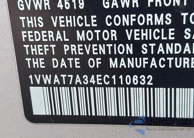 1VWAT7A34EC110632: 43248665