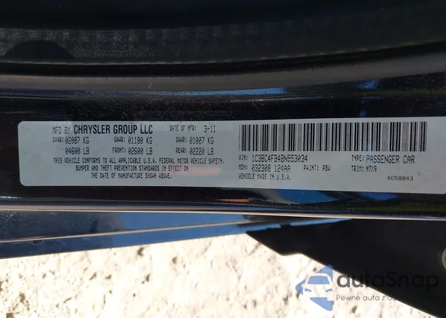 1C3BC4FB4BN553034: 43248711