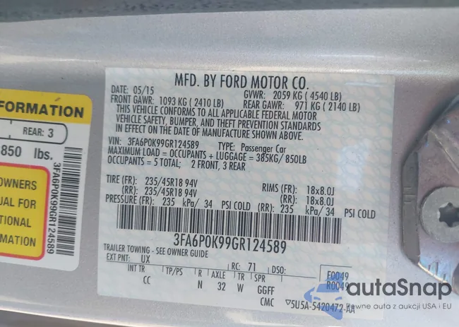 3FA6P0K99GR124589: 43248773