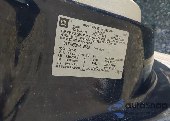 1GYFK66898R150968: 43248777