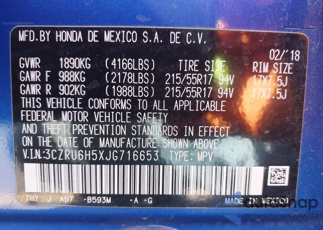 3CZRU6H5XJG716653: 43248830