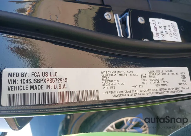 1C4SJSBPXPS572915: 43249992