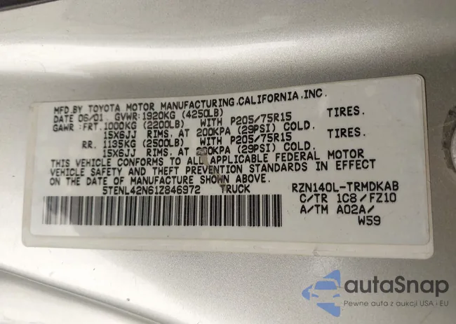 5TENL42N61Z846972: 43249997