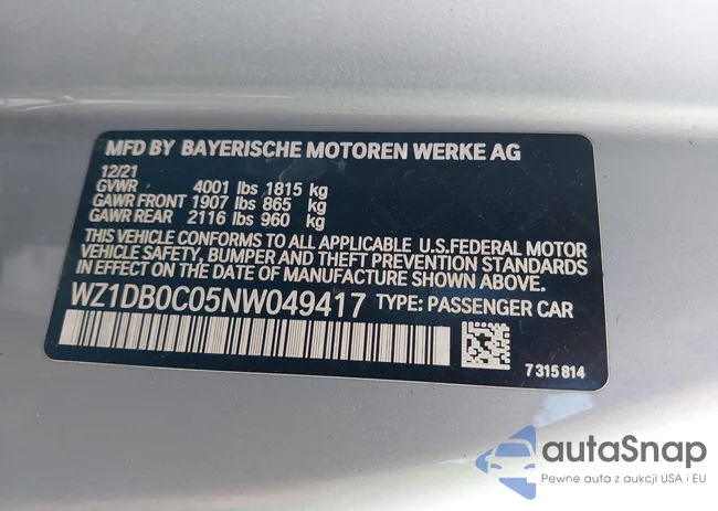 WZ1DB0C05NW049417: 43250002