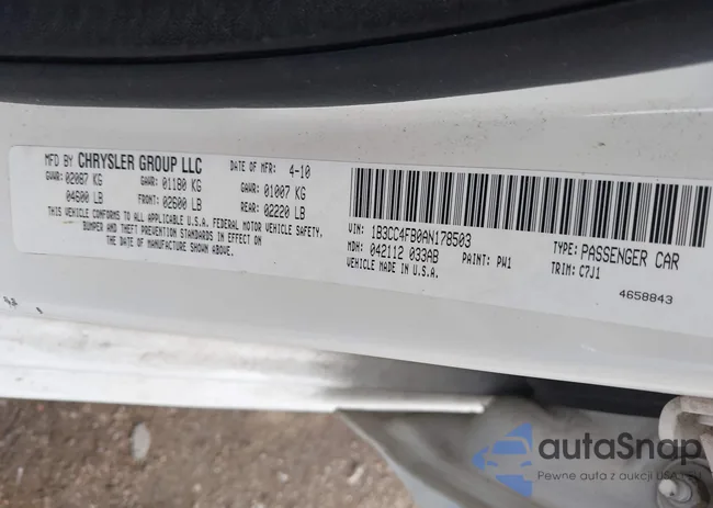 1B3CC4FB0AN178503: 43250074