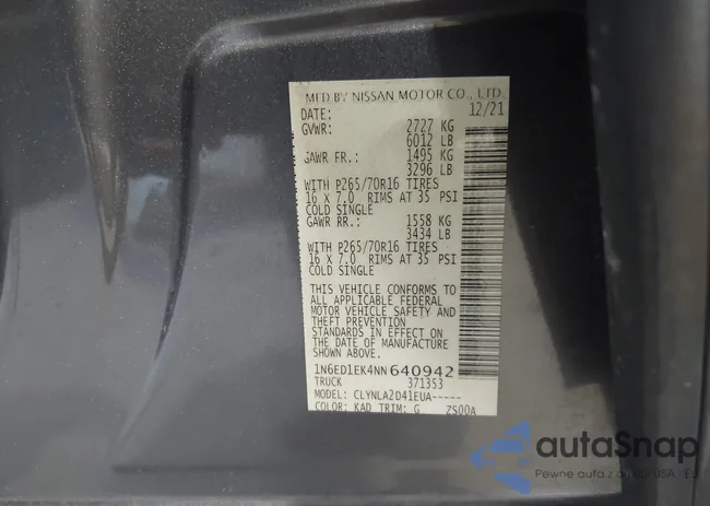 1N6ED1EK4NN640942: 43250104