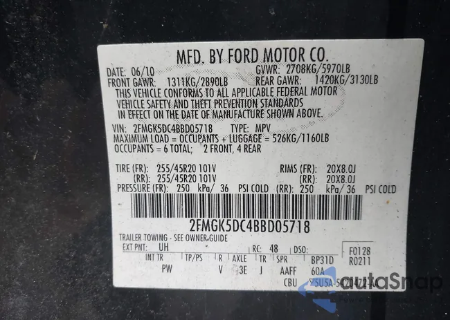 2FMGK5DC4BBD05718: 43250116