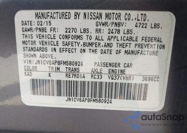 JN1CV6AP8FM580924: 43250206