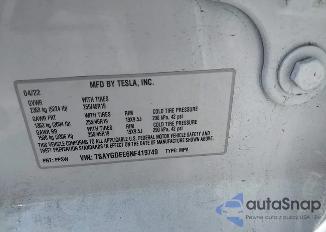 7SAYGDEE6NF419749: 43250283