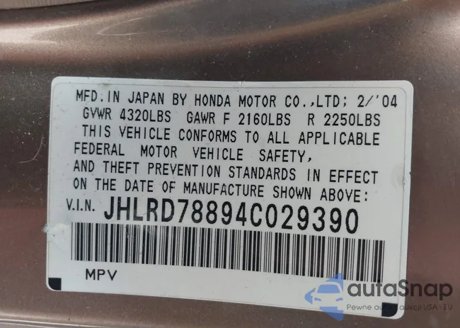 JHLRD78894C029390: 43250364