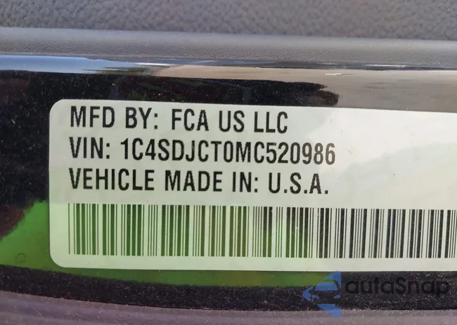 1C4SDJCT0MC520986: 43250366