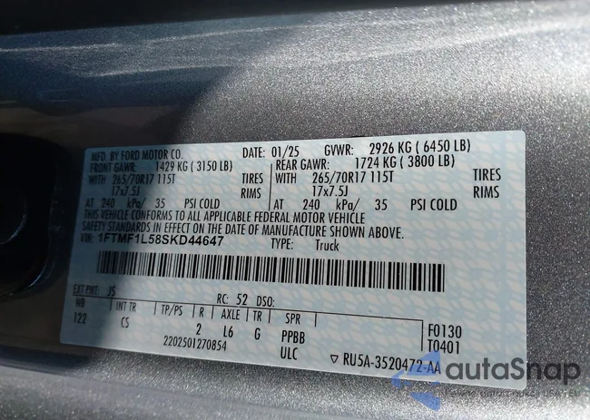 1FTMF1L58SKD44647: 43250378