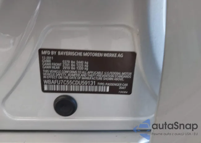 WBAFU7C55CDU59131: 43249463