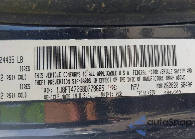 1J8FT47068D778685: 43249617