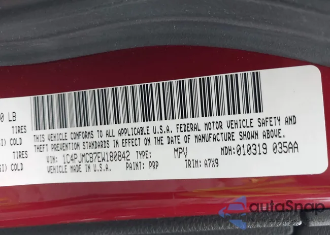 1C4PJMCB7EW180842: 43249699