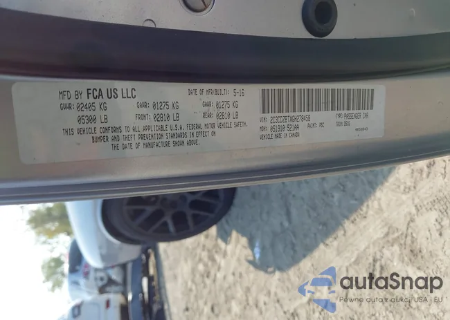 2C3CDZBTXGH278458: 43249822