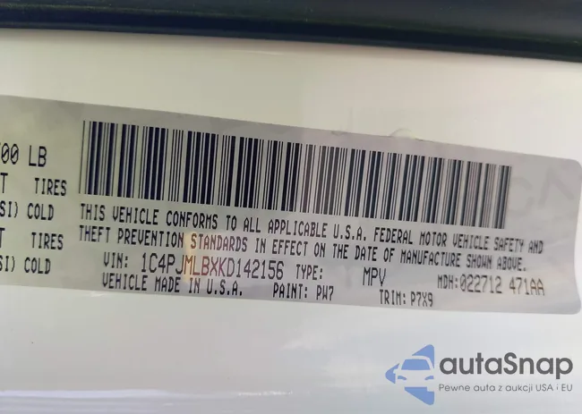 1C4PJMLBXKD142156: 43249828