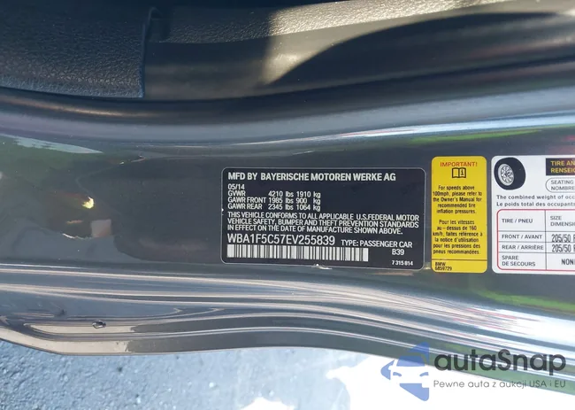 WBA1F5C57EV255839: 43250859