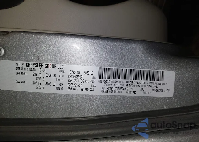 2C4RC1CG0FR574013: 43250919