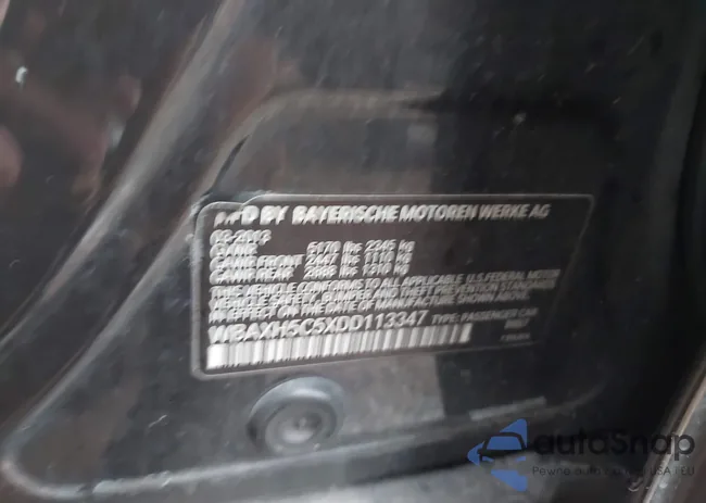 WBAXH5C5XDD113347: 43250987