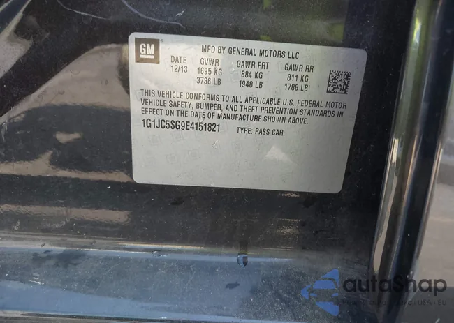 1G1JC5SG9E4151821: 43251143