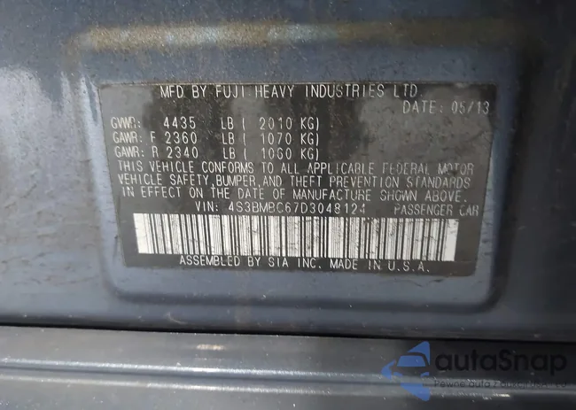 4S3BMBC67D3048124: 43251155