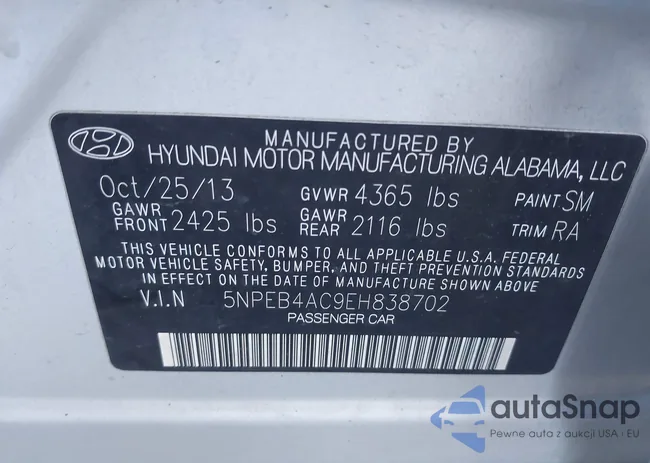 5NPEB4AC9EH838702: 43251347