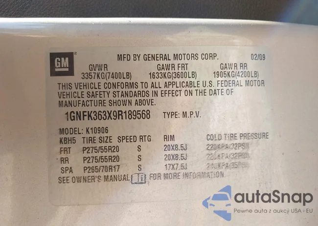 1GNFK363X9R189568: 43251361