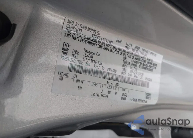 1FADP3K24EL455376: 43251362