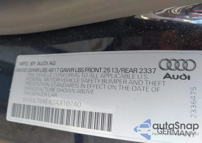 WAULT68E82A310740: 43251365