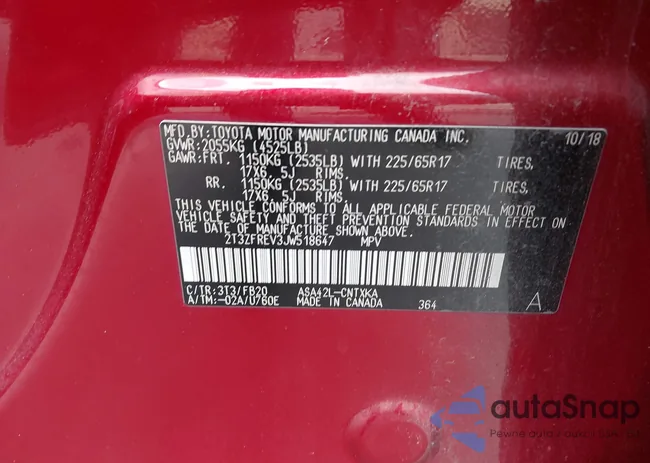 2T3ZFREV3JW518647: 43251412