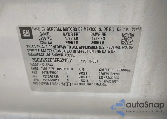 3GCUKSEC3EG521551: 43251435