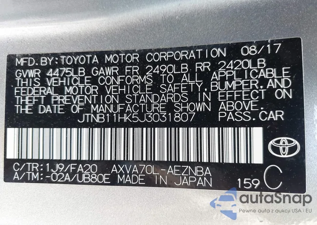 JTNB11HK5J3031807: 43250702