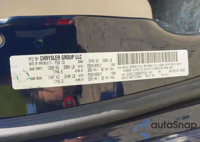 2C4RC1CG9DR677539: 43250741