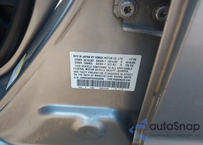 JHMGE88259S030096: 43250764