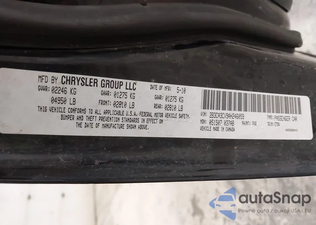 2B3CA3CV9AH246059: 43250848