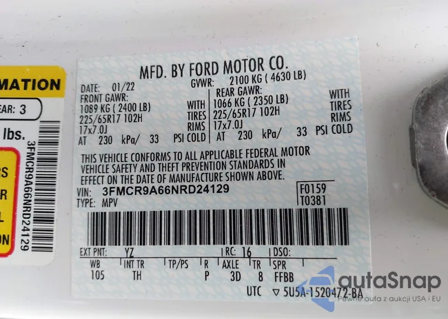 3FMCR9A66NRD24129: 43251907