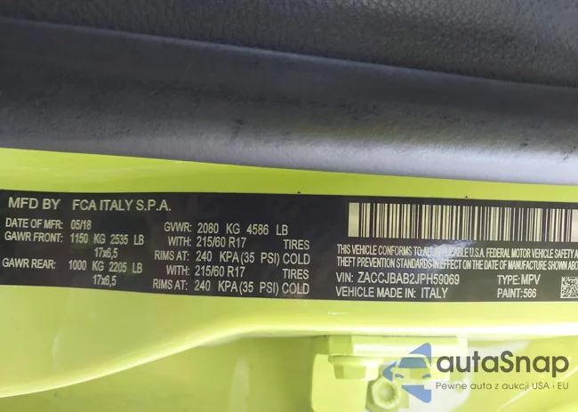 ZACCJBAB2JPH59069: 43251980