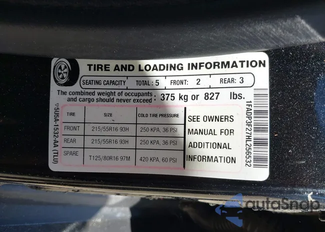 1FADP3F27HL256532: 43252002