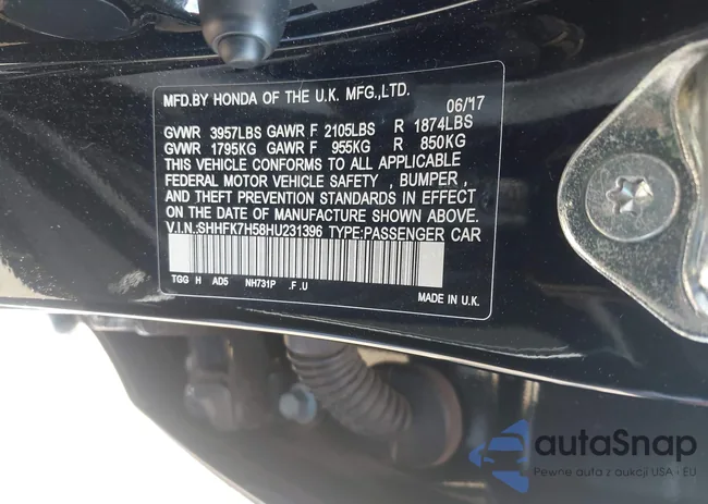 SHHFK7H58HU231396: 43252012