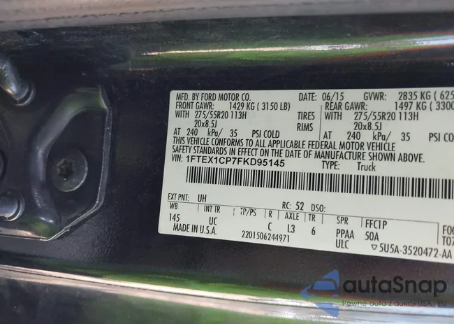 1FTEX1CP7FKD95145: 43252019