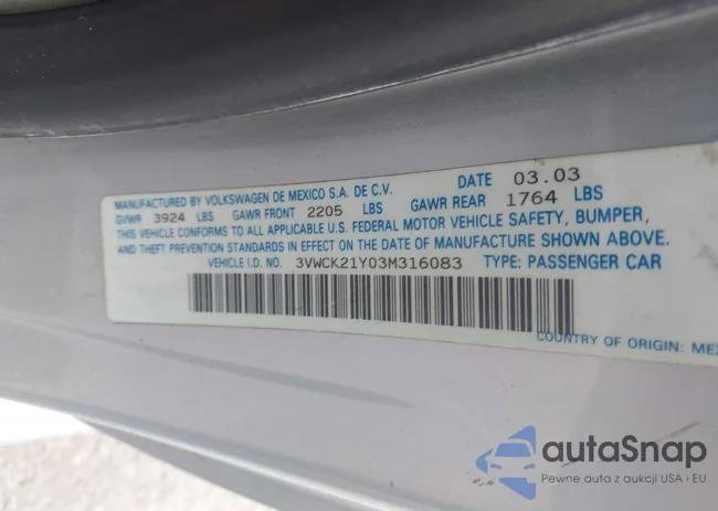 3VWCK21Y03M316083: 43252124