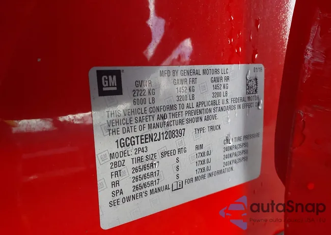 1GCGTEEN2J1208397: 43252268