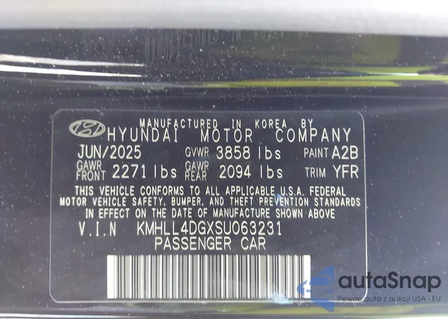 KMHLL4DGXSU063231: 43252271