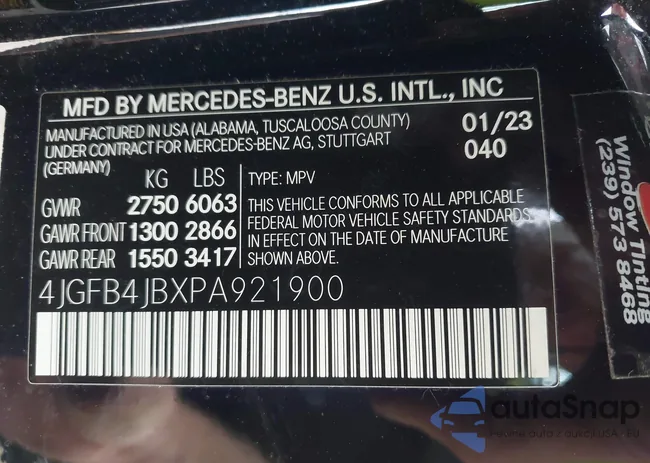 4JGFB4JBXPA921900: 43252453