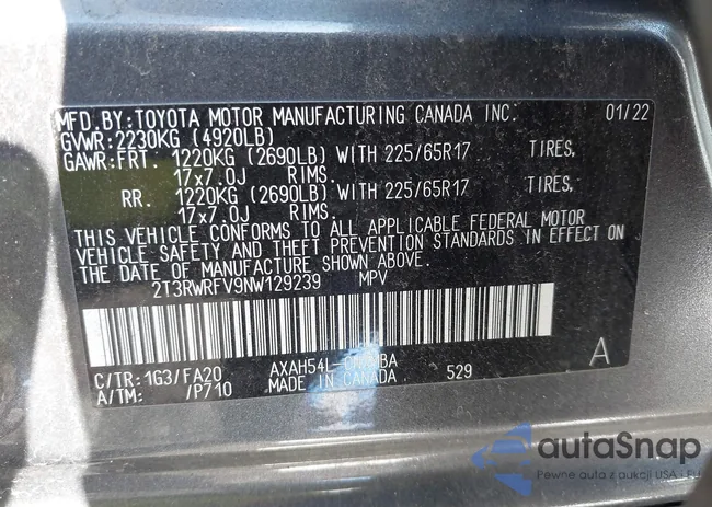 2T3RWRFV9NW129239: 43251508